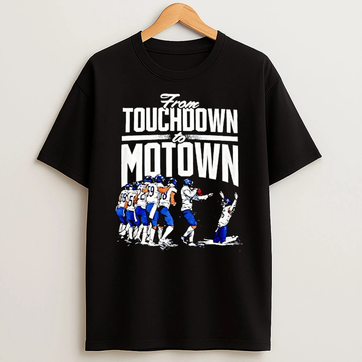 Funny Detroit Tigers From Touchdown To Motown Football Players T Shirt