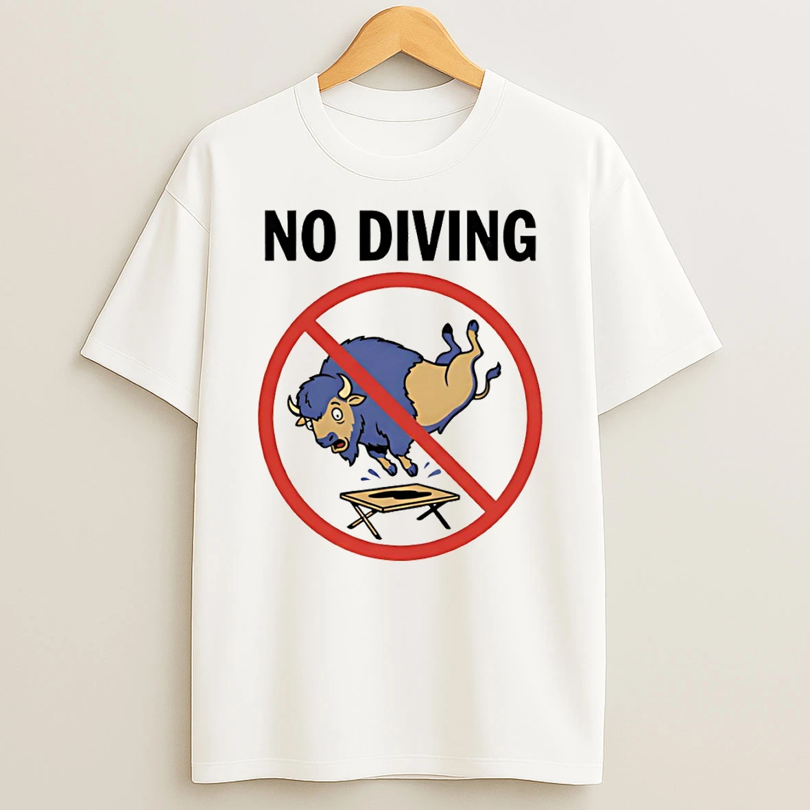 Funny Warning Sign No Diving Buffalo Bills Nfl Football T Shirt