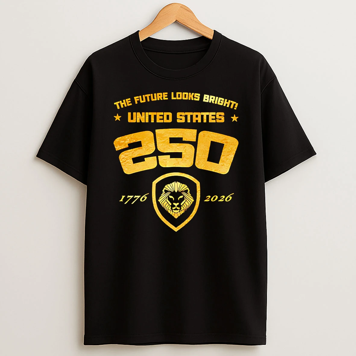 Future Looks Bright Usa 250 Gold T Shirt