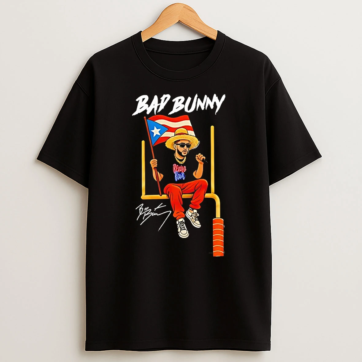 Gfcpwoui Benito Bowl Bad Bunny Puerto Rico Flag 2026 Halftime Show Signature T Shirt