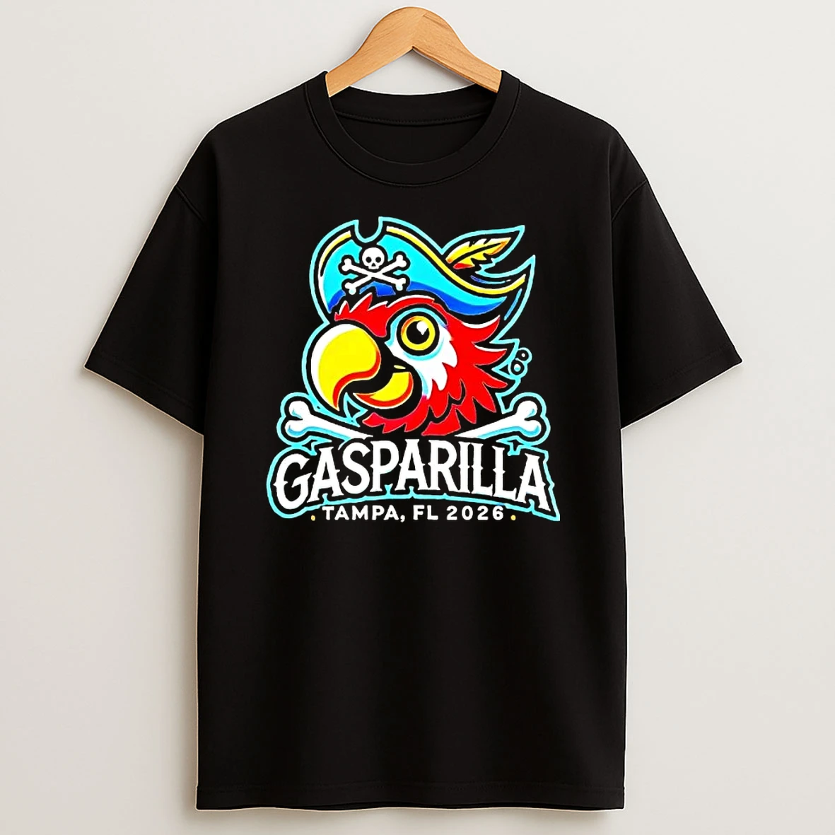 Gasparilla Tampa Florida 2026 Vacation Pirate Parrot T Shirt