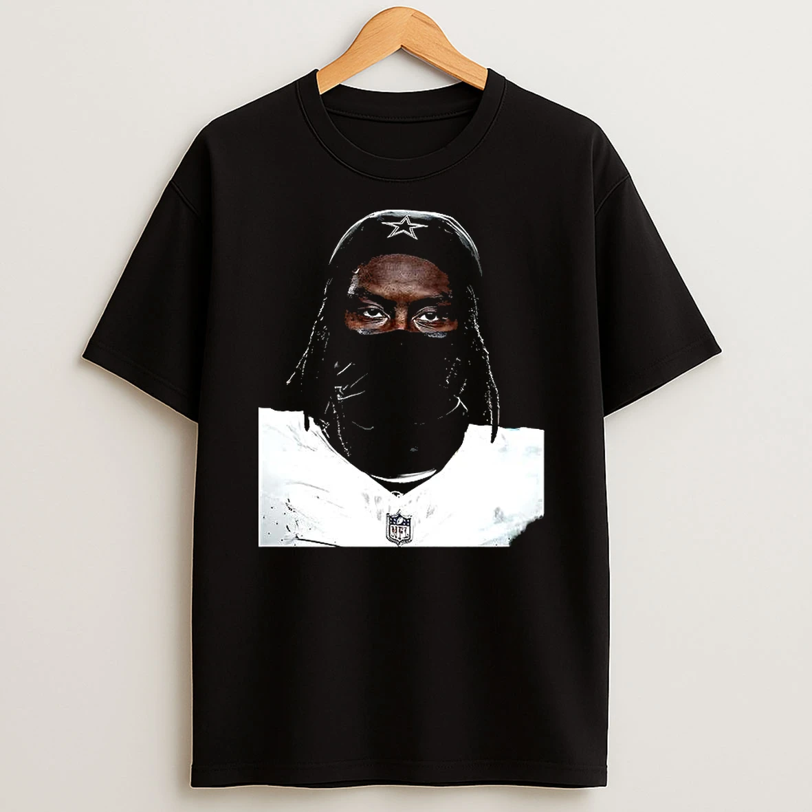 George Pickens Dallas Cowboys Nfl Masked Portrait T Shirt