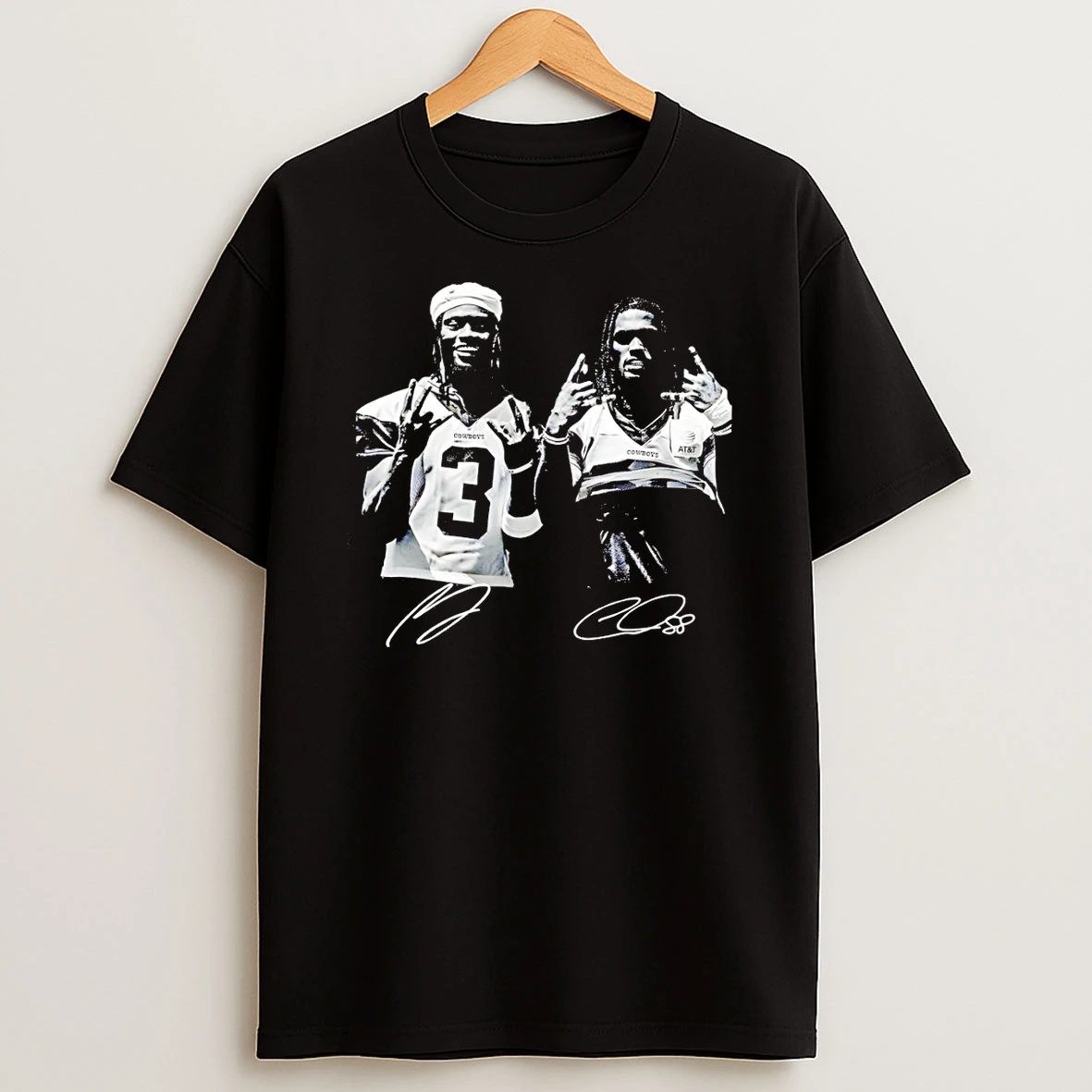 George Pickens And Ceedee Lamb Rock And Roll Hand Dallas Cowboys Football Signature Vintage T Shirt