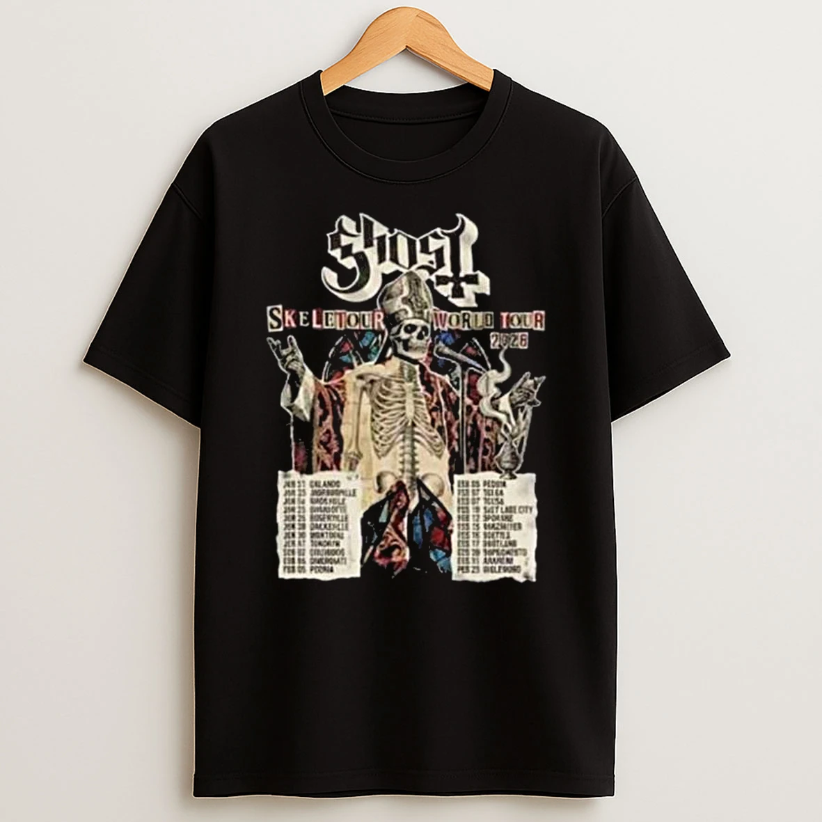 Ghost Skeletour World Tour 2026 Tour Dates T Shirt