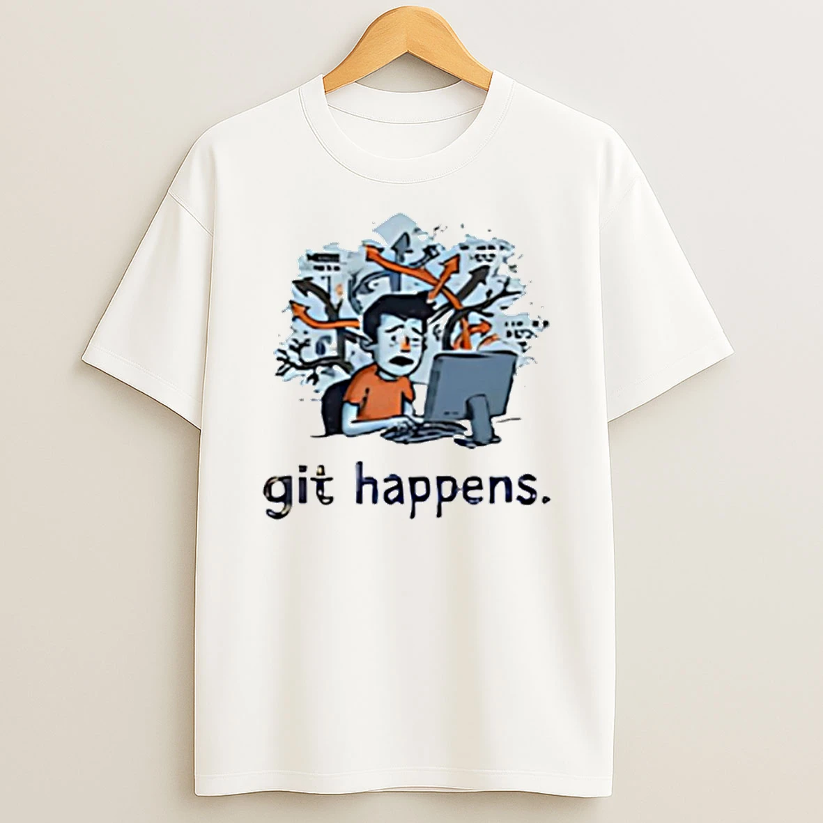 Git Happens Office Staff T Shirt