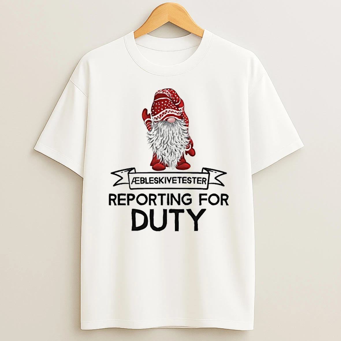 Gnome Aebleskiver Tester Reporting For Duty T Shirt