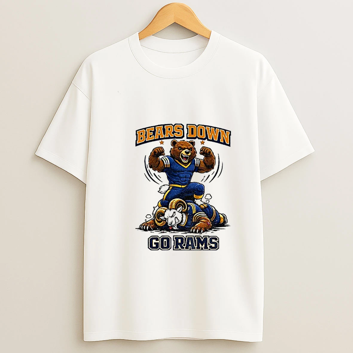 Go Rams Bears Down Los Angeles Rams Beat Chicago Bears Football Nfl 2026 T Shirt