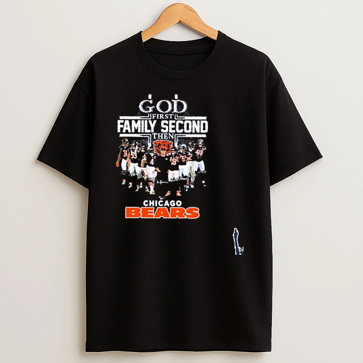 God First Family Second The Player Signature Chicago Bears T Shirt
