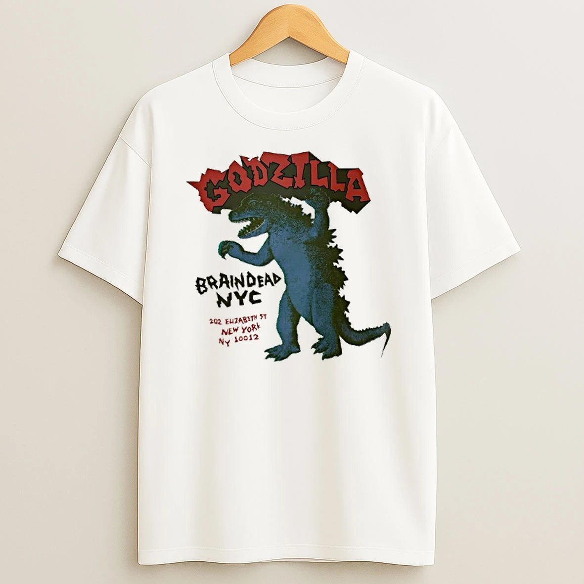 Godzilla Braindead Nyc 202 Elizabeth St New York Ny 10012 T Shirt