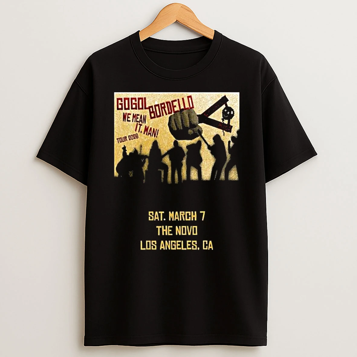 Gogol Bordello Los Angeles Ca March 7 2026 Concert T Shirt