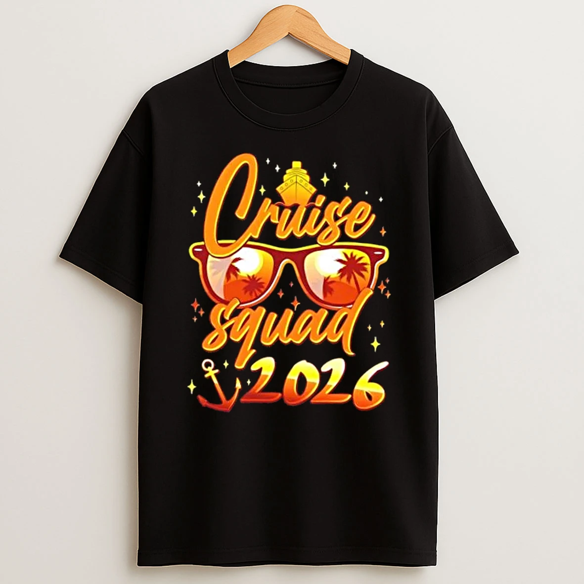 Gold Cruise Squad 2026 Beach Vintage T Shirt