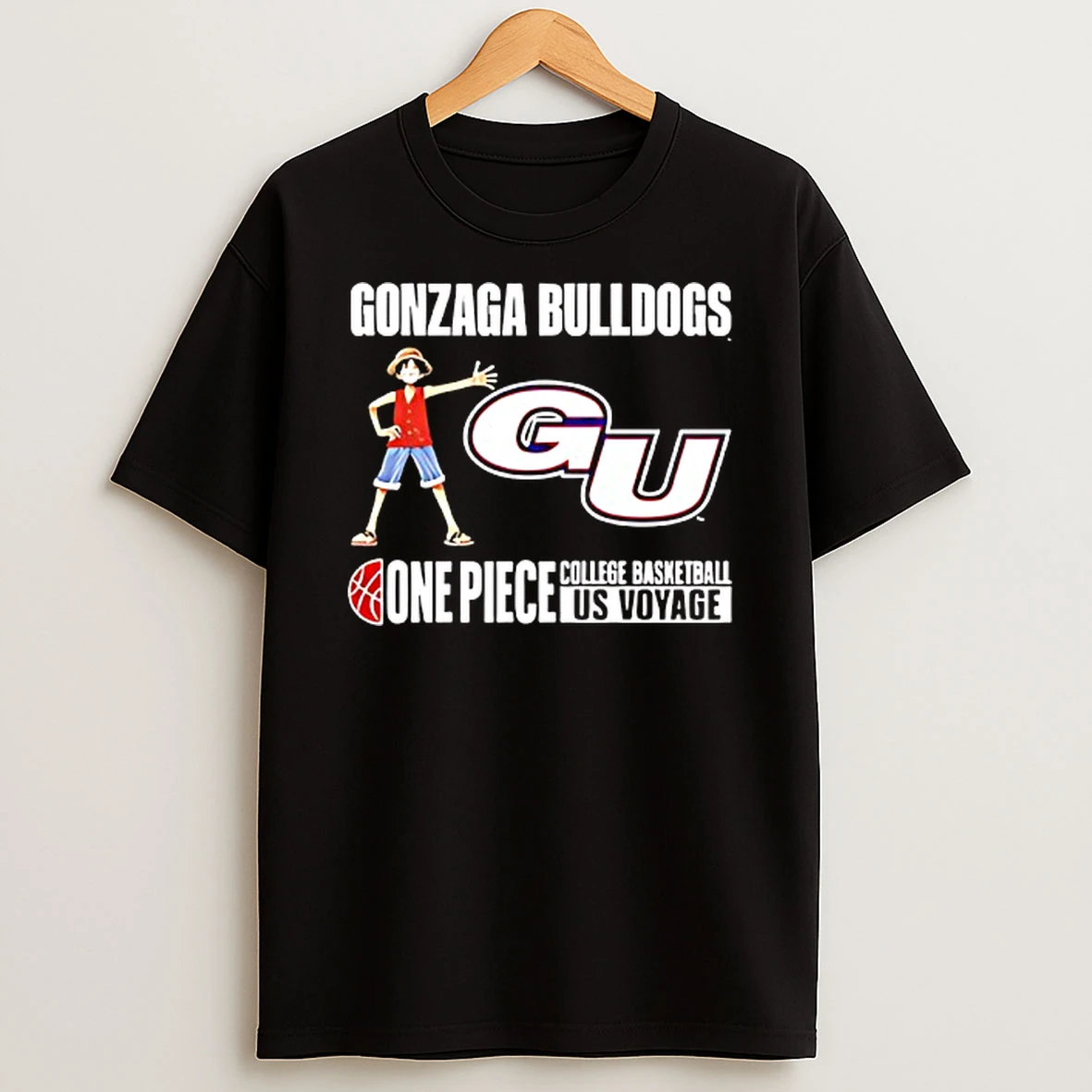 Gonzaga Bulldogs One Piece College Basketball Us Voyage T Shirt