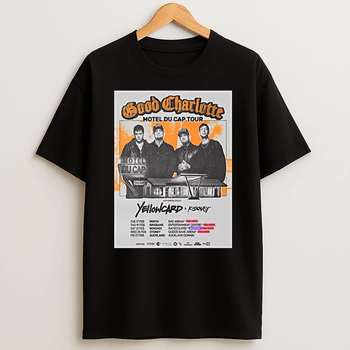 Good Charlotte Hotel Du Cap Tour 2026 T Shirt