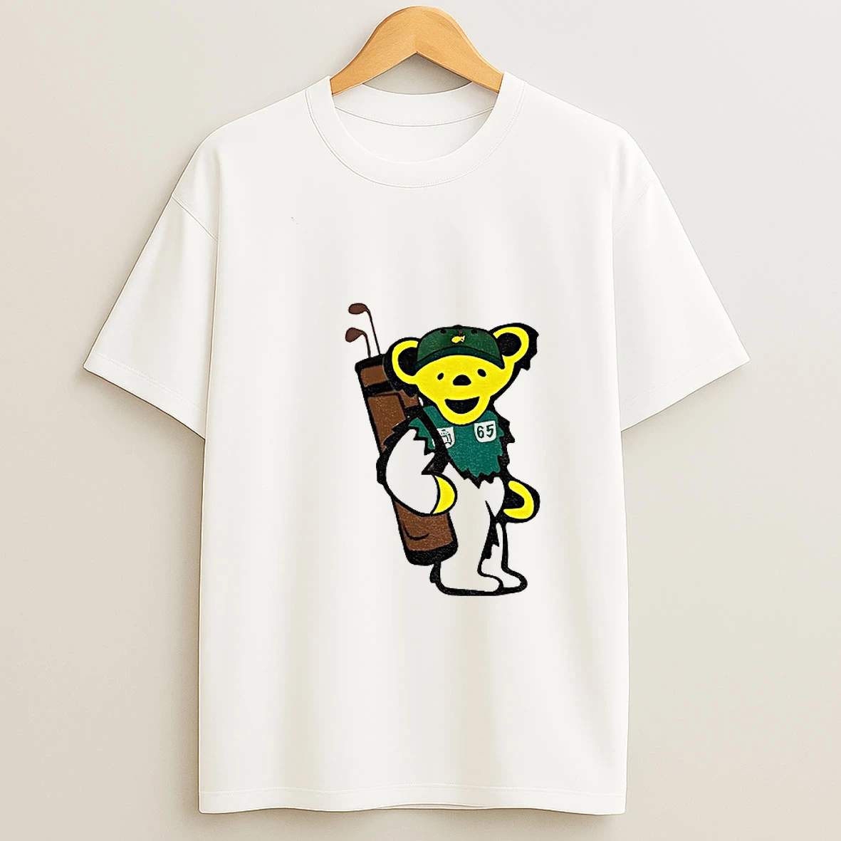 Grateful Dead Bear Caddie Golf Masters Tournament T Shirt