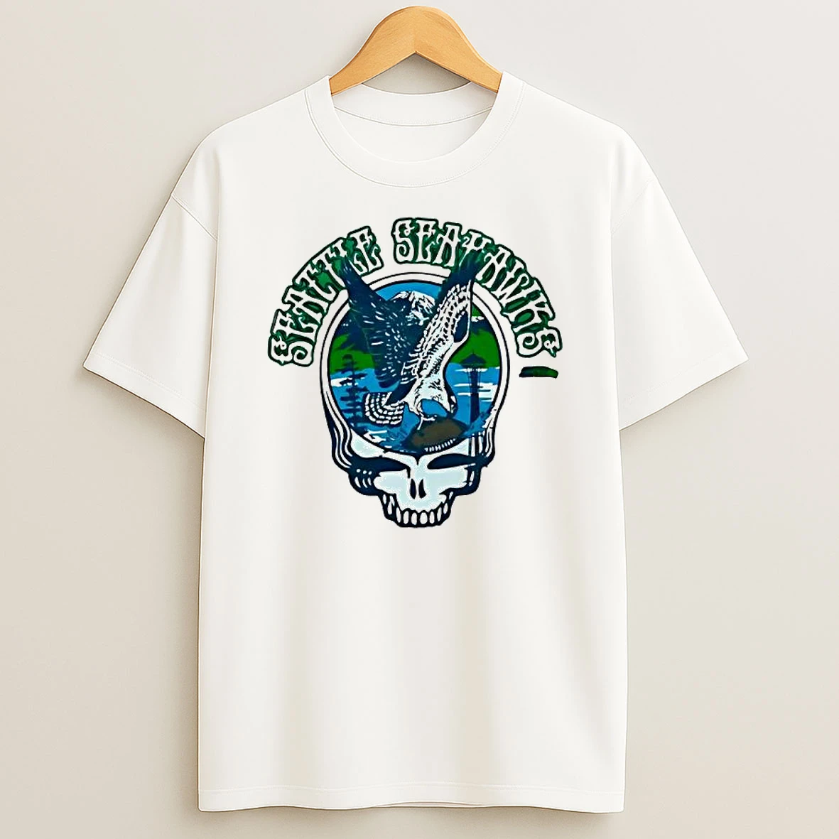Grateful Dead Stealie Seattle Seahawks T Shirt