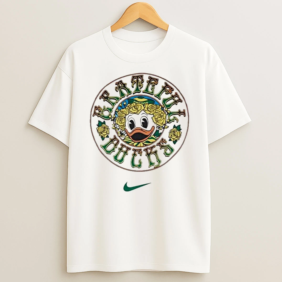 Grateful Dead X Oregon Ducks And Roses T Shirt