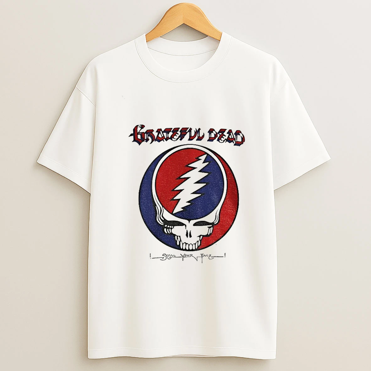 Grateful Dead Steal Your Face Skull Band Logo T Shirt