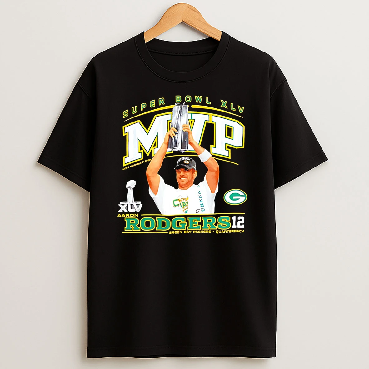 Green Bay Packers Aaron Rodgers Super Bowl Xlv Mvp Reebok Graphic T Shirt
