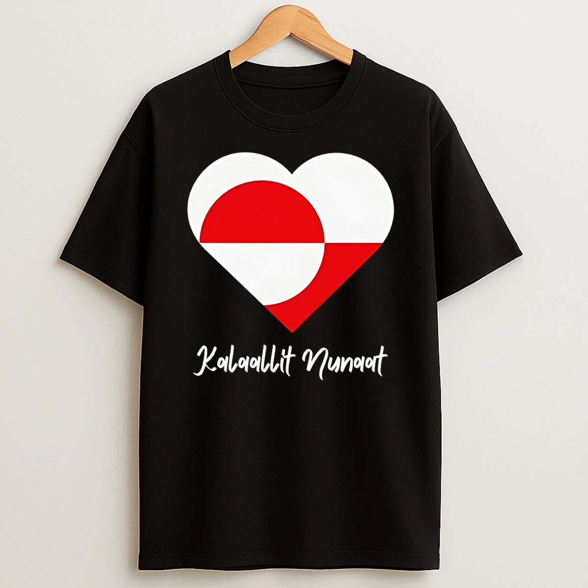 Greenland Flag Heart Kalaallit Nunaat Pride T Shirt