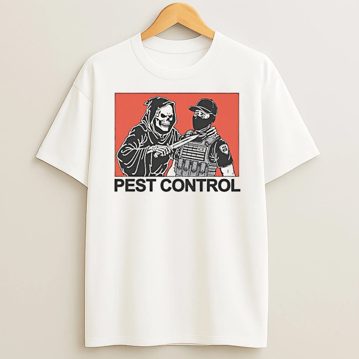 Grim Reaper Ice Pest Control Graphic T Shirt