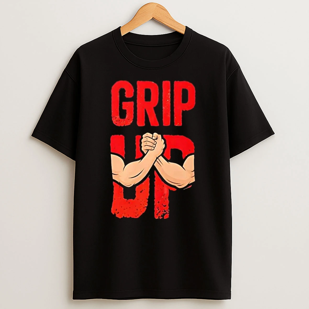 Grip Up Arm Wrestling Strength And Fitness T Shirt