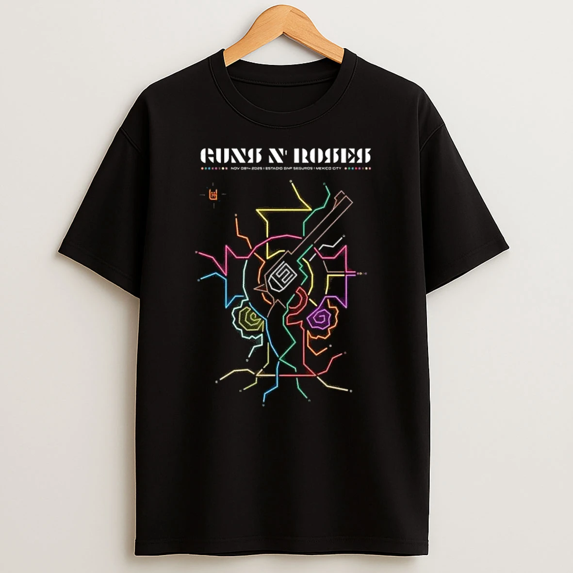 Guns N Roses Nov 8th 2025 Mexico T Shirt