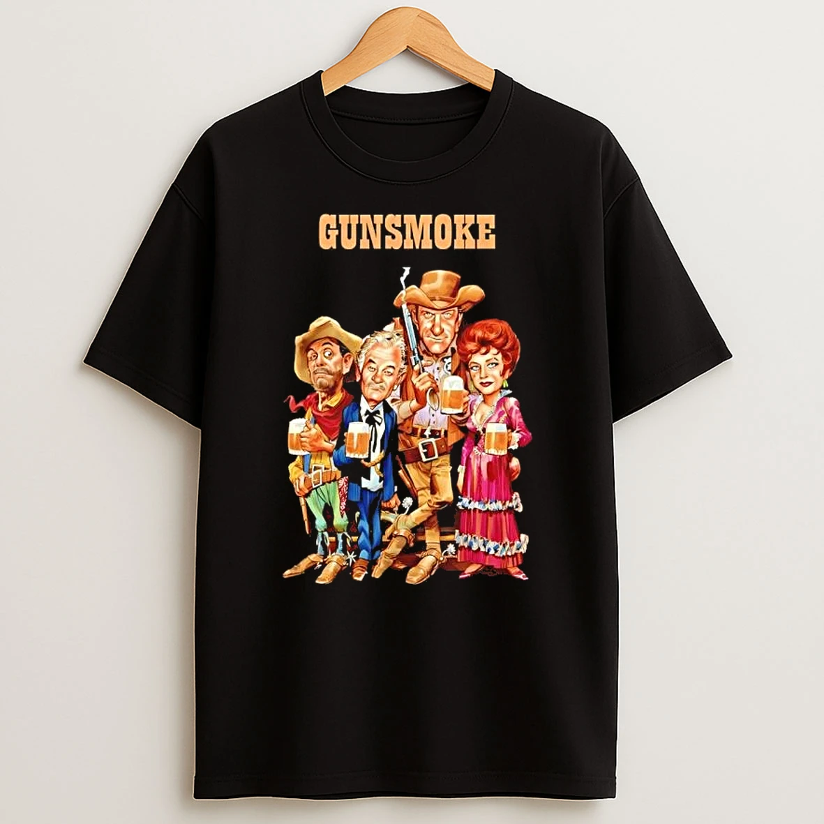 Gunsmoke Caricature Vintage T Shirt