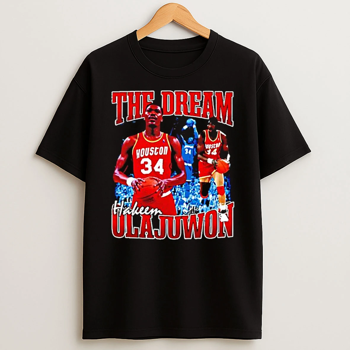 Hakeem Olajuwon The Dream Basketball Legend Signature Vintage T Shirt