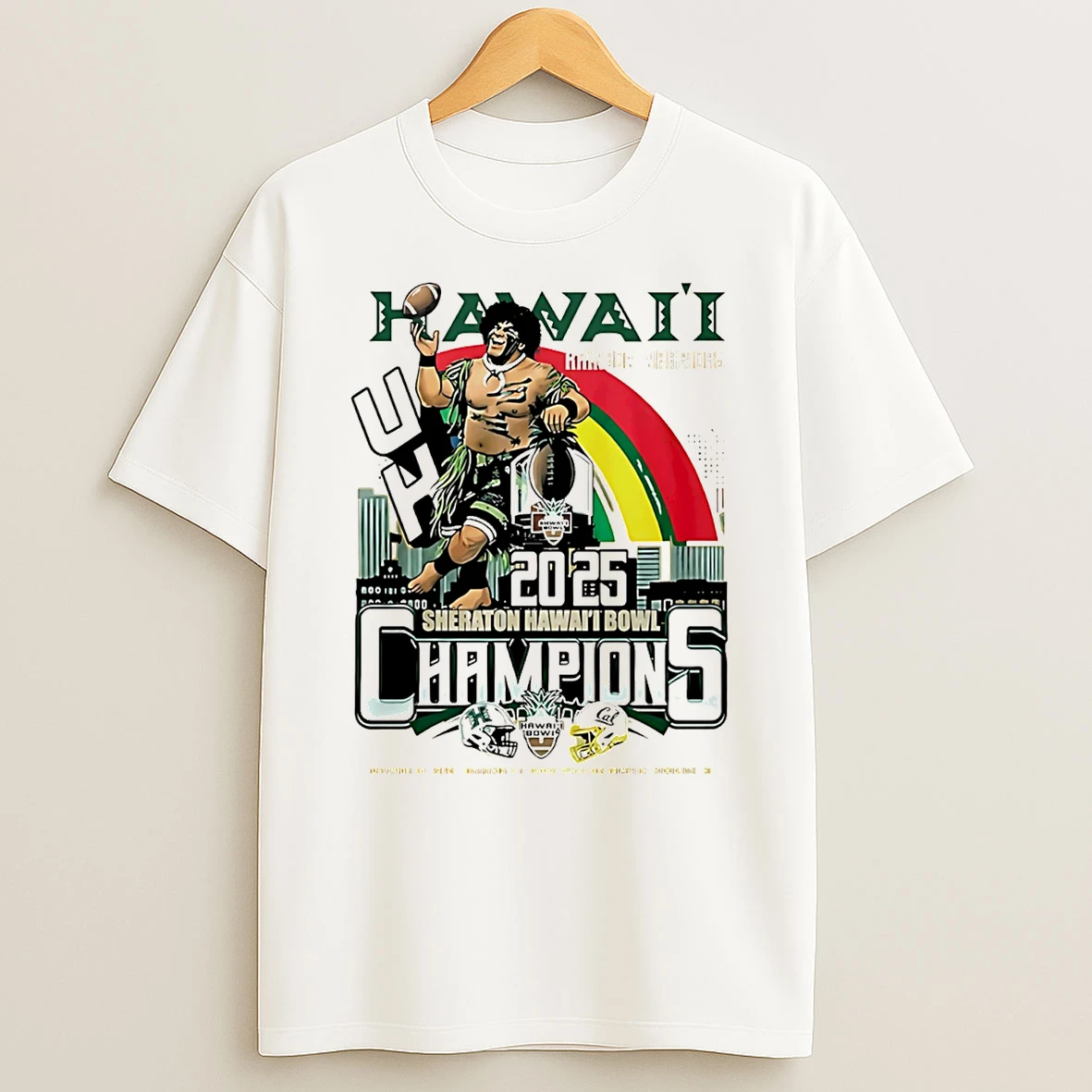 Hawaii Rainbow Warriors Football 2025 Champions Sheraton T Shirt