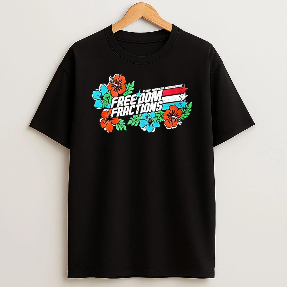 Hawaiian Freedom Fractions Flowers T Shirt