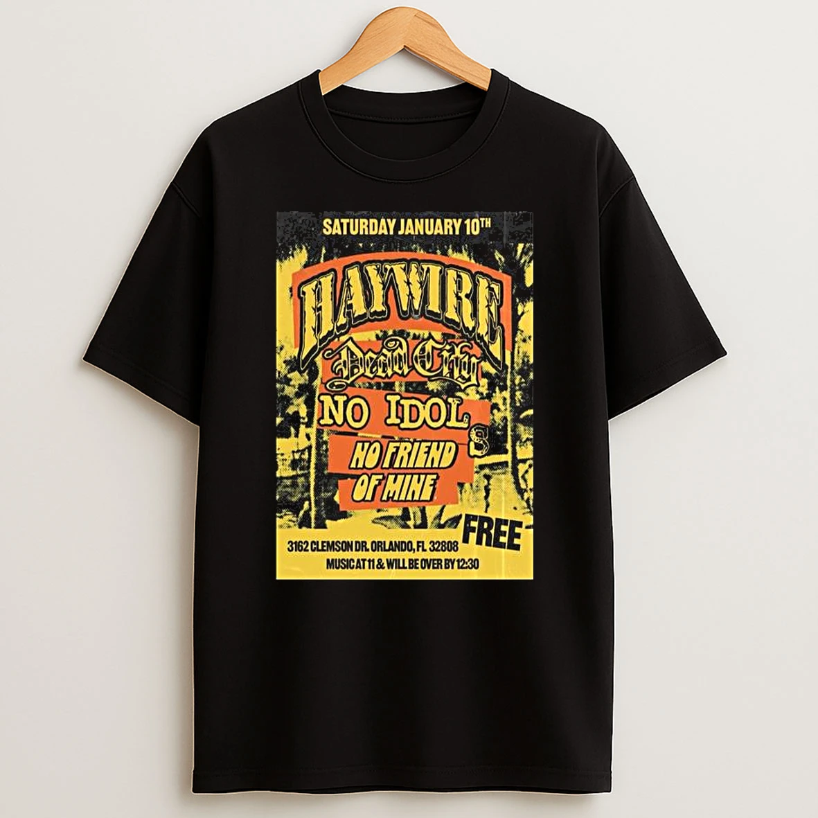 Haywire Orlando Warehouse January 10 2026 Concert T Shirt
