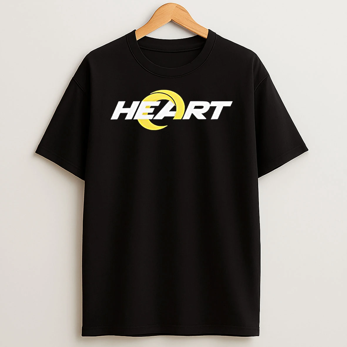 Heart Los Angeles Rams Graphic T Shirt