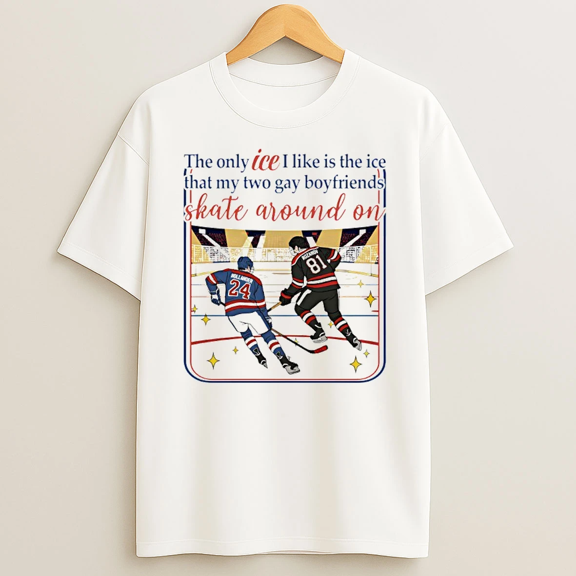 Heated Rivalry Hockey Romance Ilya Rozanov And Shane Hollander Gay Boyfriends T Shirt