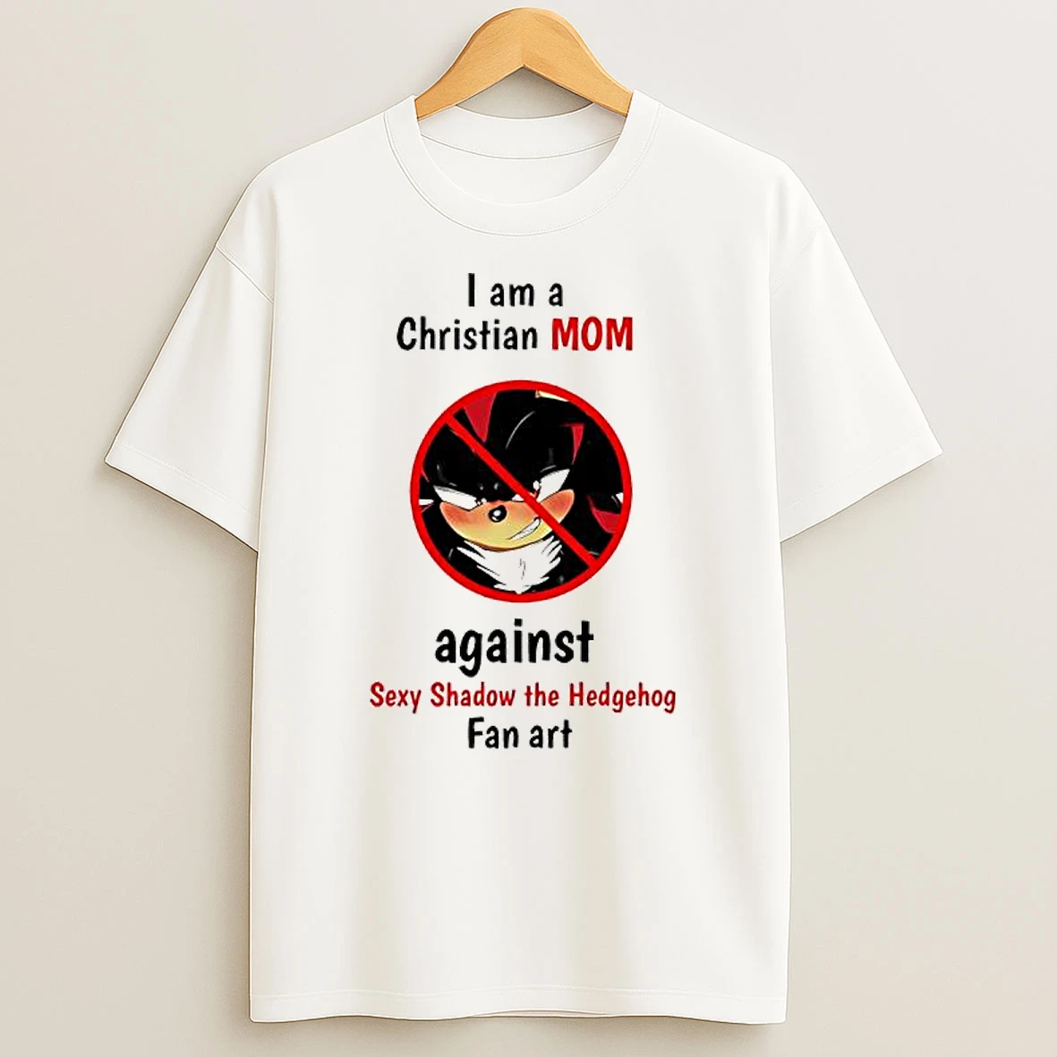 Hedgehog I Am A Christian Mom Against Sexy Shadow The Hedgehog Fan Art T Shirt