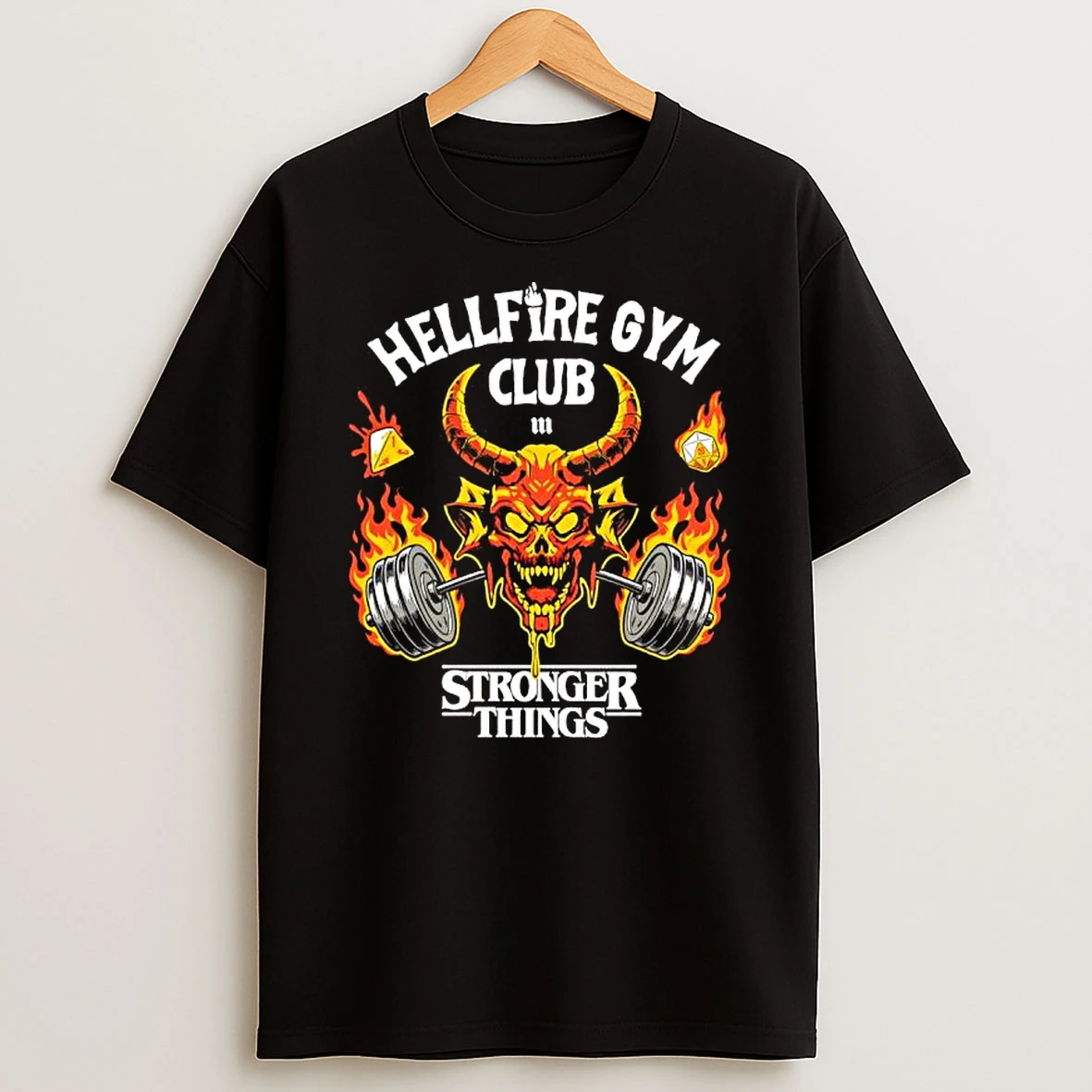 Hellfire Gym Club Stronger Things Tv Show Graphic T Shirt