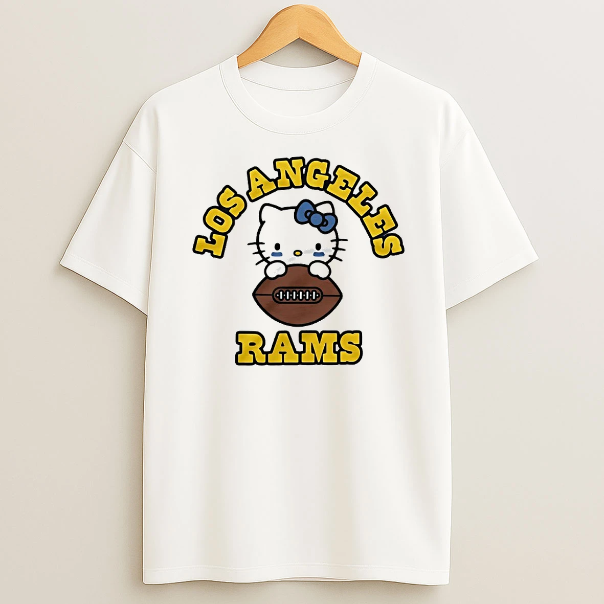 Hello Kitty X Los Angeles Rams Football Circle T Shirt