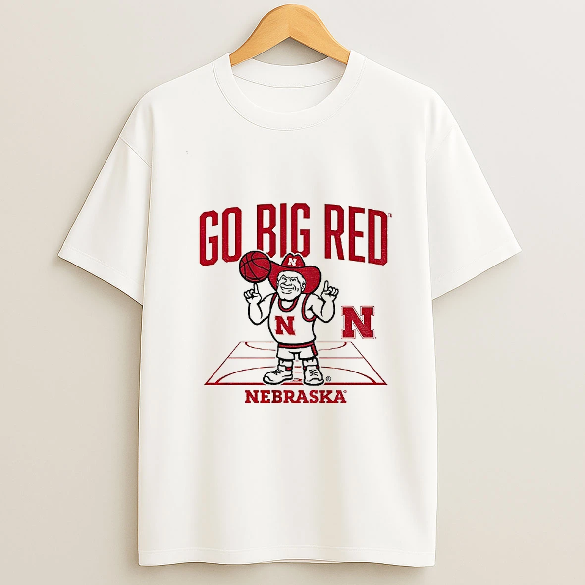 Herbie Husker Nebraska Cornhuskers Basketball Go Big Red Vintage T Shirt