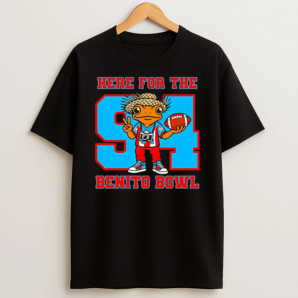 Here For The Benito Bowl American Football Game Sapo Concho T Shirt
