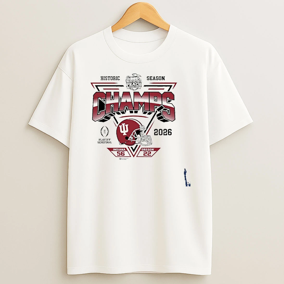 Historic Season 2026 Chick Fil A Peach Bowl Indiana Champs Score T Shirt