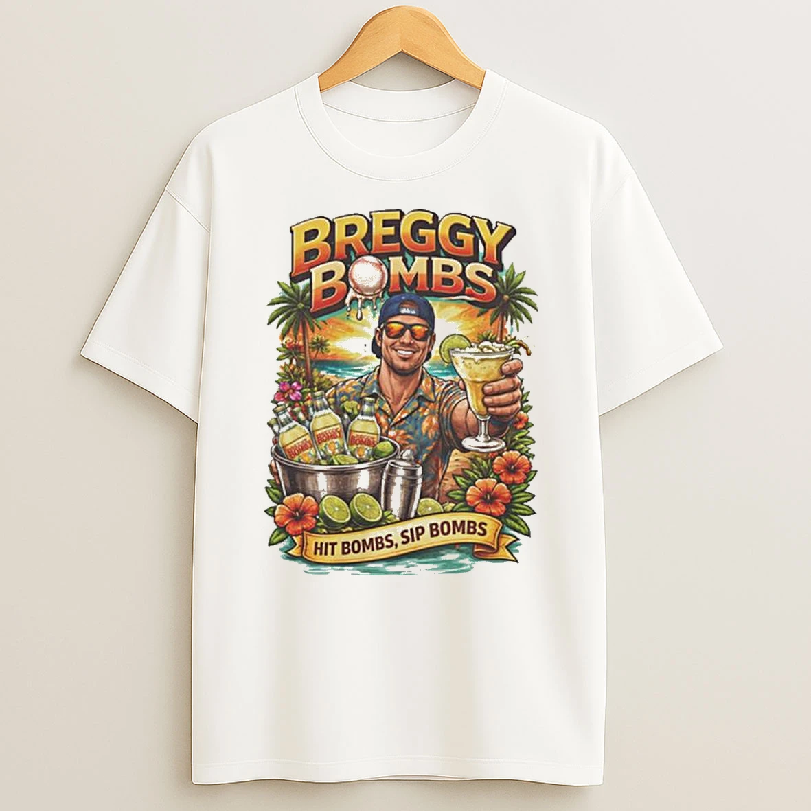Hit Bombs Sip Bombs Tropical Cocktail Breggy T Shirt