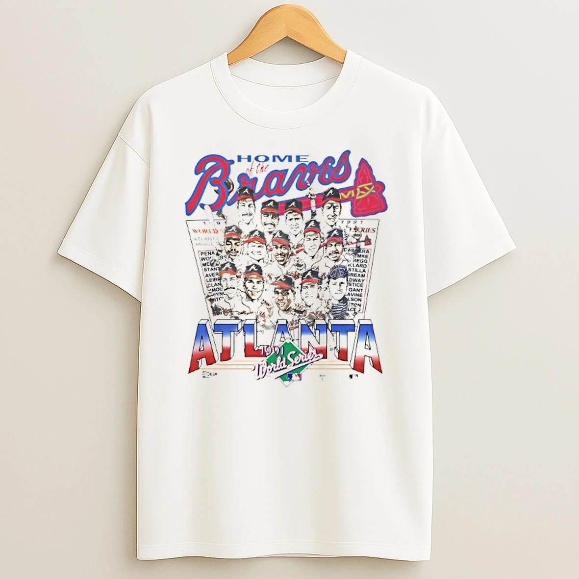 Home Of The Braves 1991 World Series Caricature Graphic T Shirt