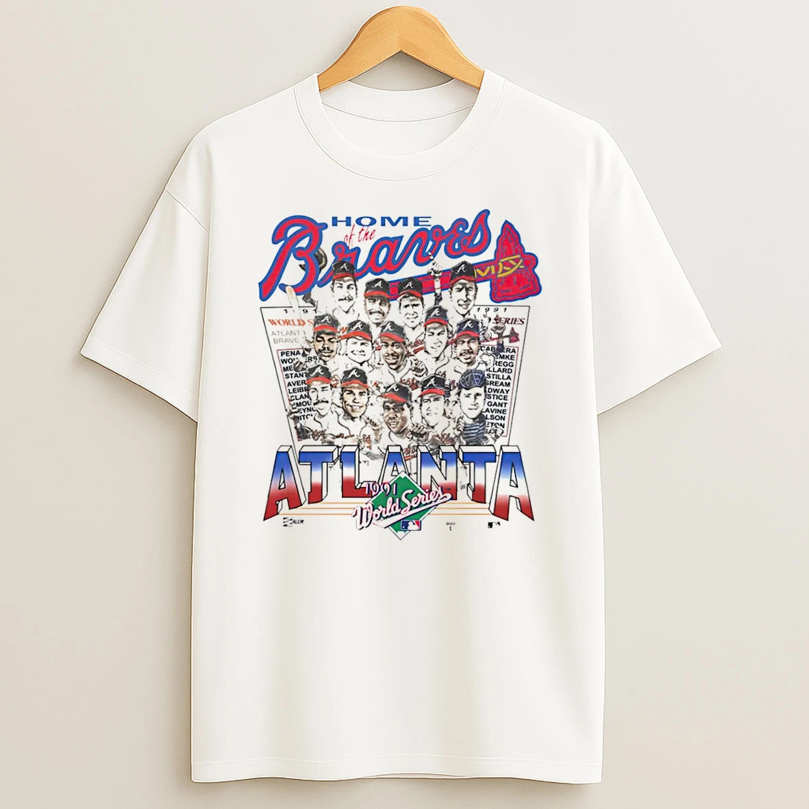 Home Of The Atlanta Braves 1991 World Series Caricature T Shirt
