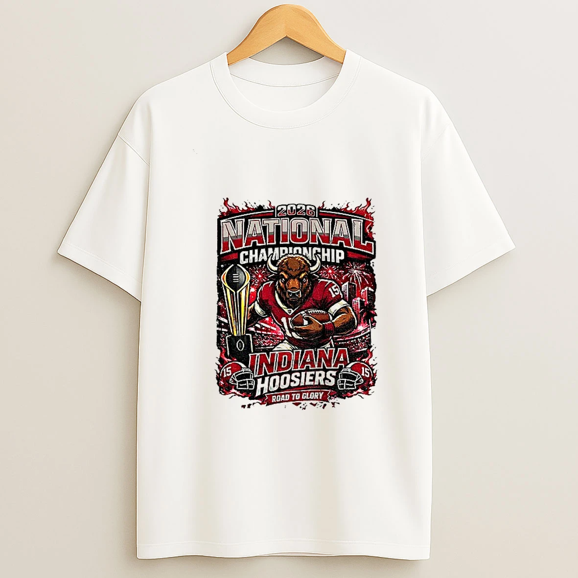 Hoosier The Bison Indiana Hoosiers Football 2026 National Championship Road To Glory T Shirt