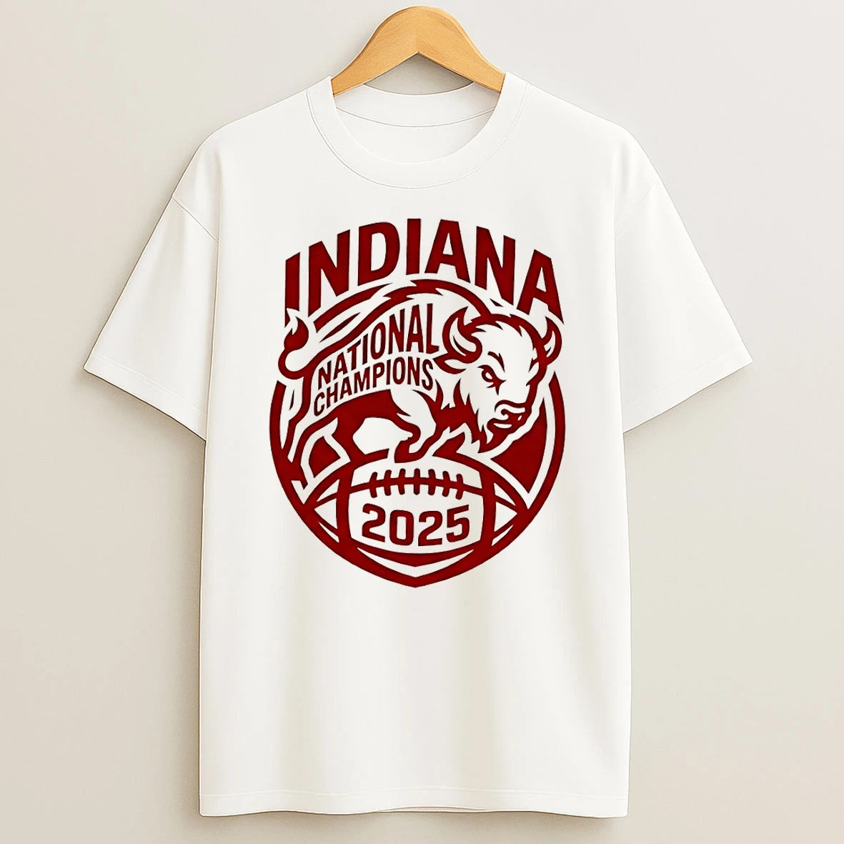 Hoosier The Bison Indiana Hoosiers Football National Champions 2025 T Shirt