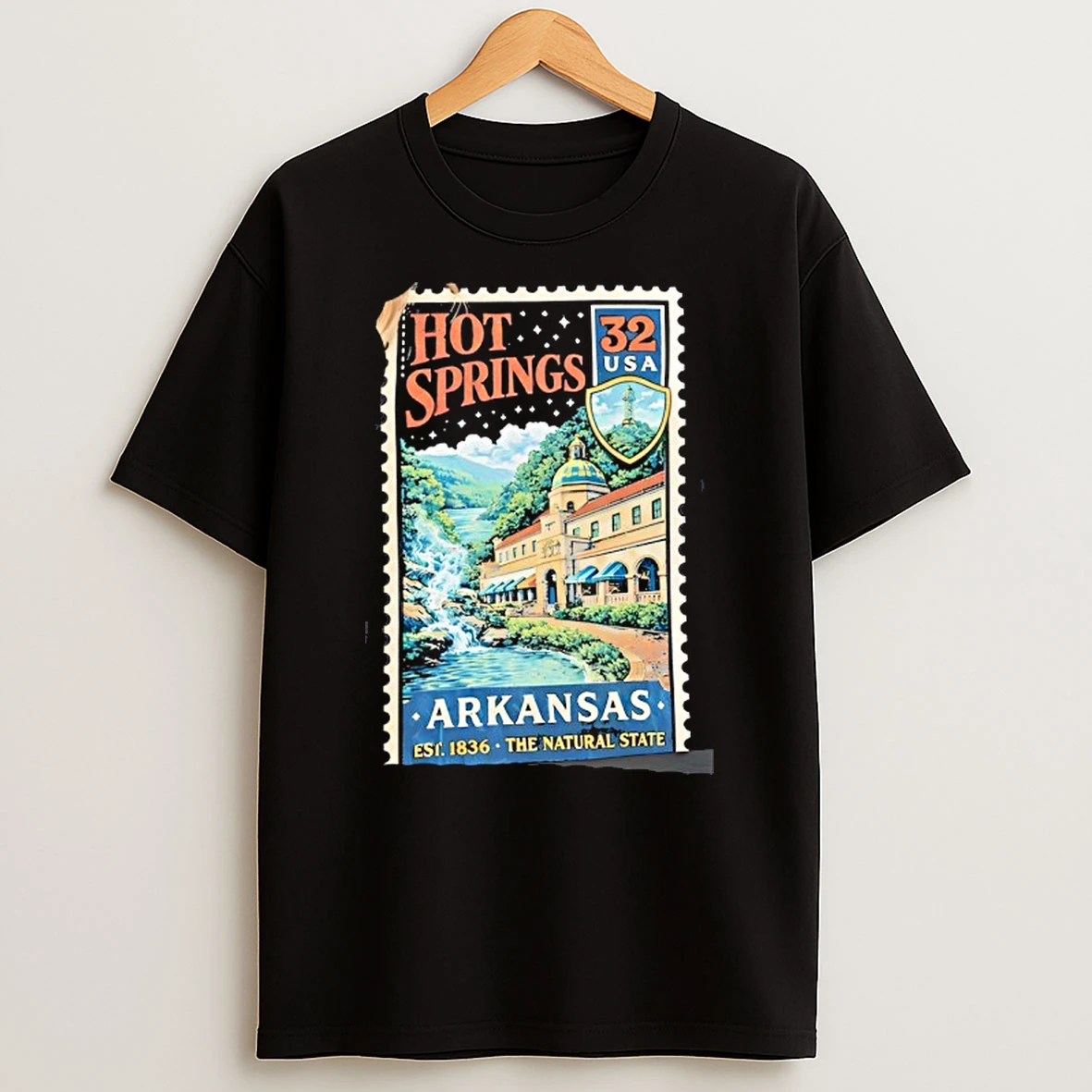 Hot Springs 32 Usa Arkansas Est 1836 The Natural Start T Shirt