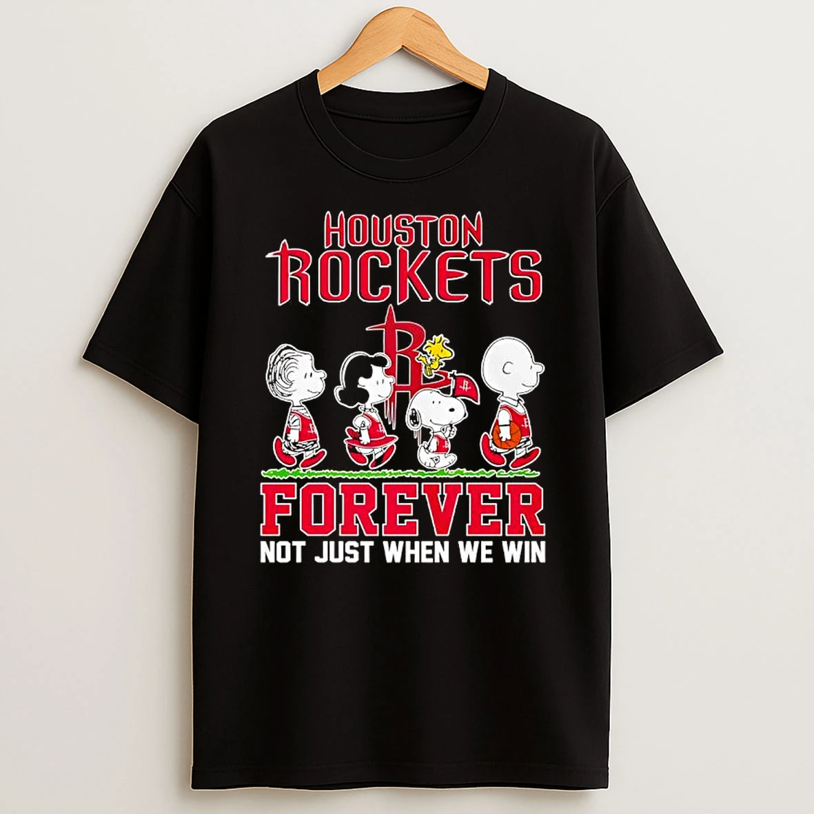 Houston Rockets Forever Not Just When We Win Peanuts Characters T Shirt