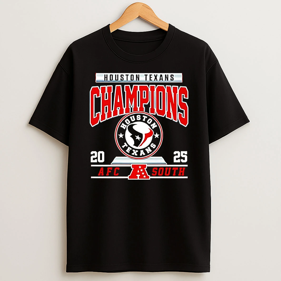 Houston Texans 2025 Afc South Champions Logo T Shirt