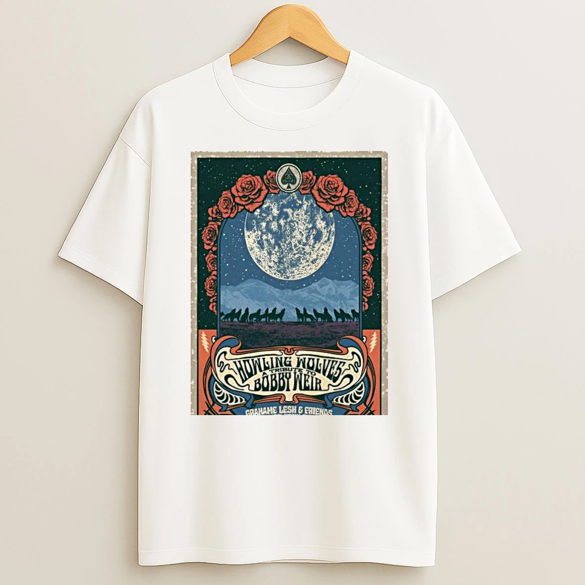 Howling Wolves Bobby Weir San Francisco Ca 1 17 2026 T Shirt
