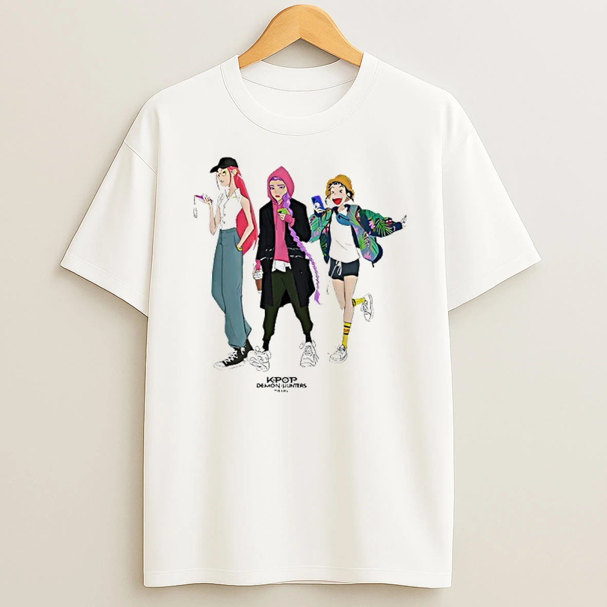 Huntrix Girls Streetwear Kpop Demon Hunters T Shirt
