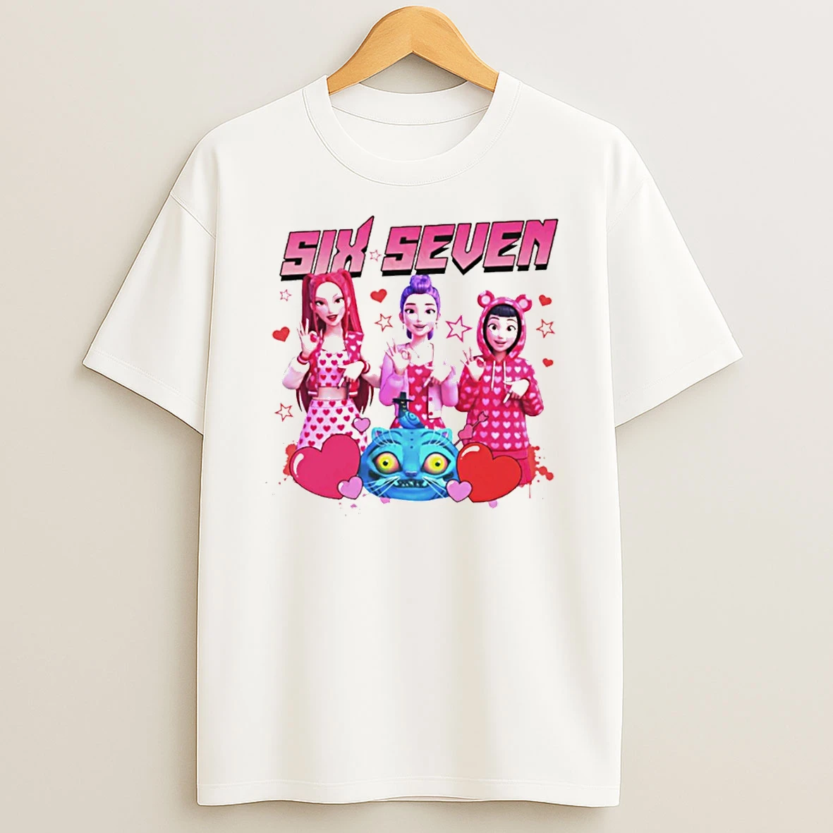 Huntrix Six Seven Happy Valentine Kpop Demon Hunters T Shirt